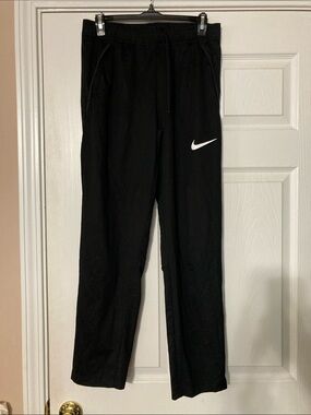Nike Black Jogger Pants with White Swoosh - size Small